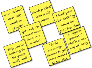 Unobtrusive feedback