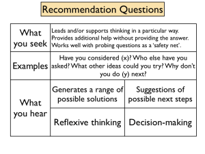 Recommendation Questions